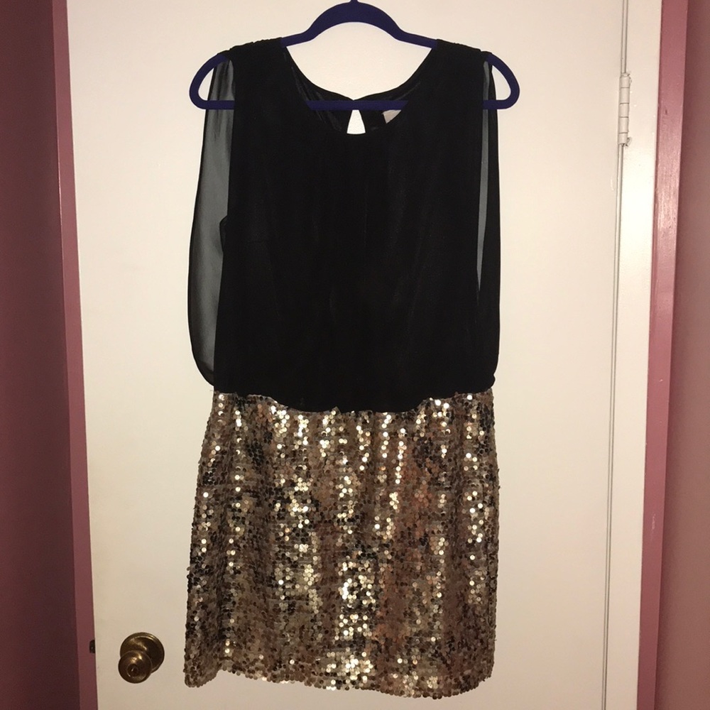 Black and sequin party dress